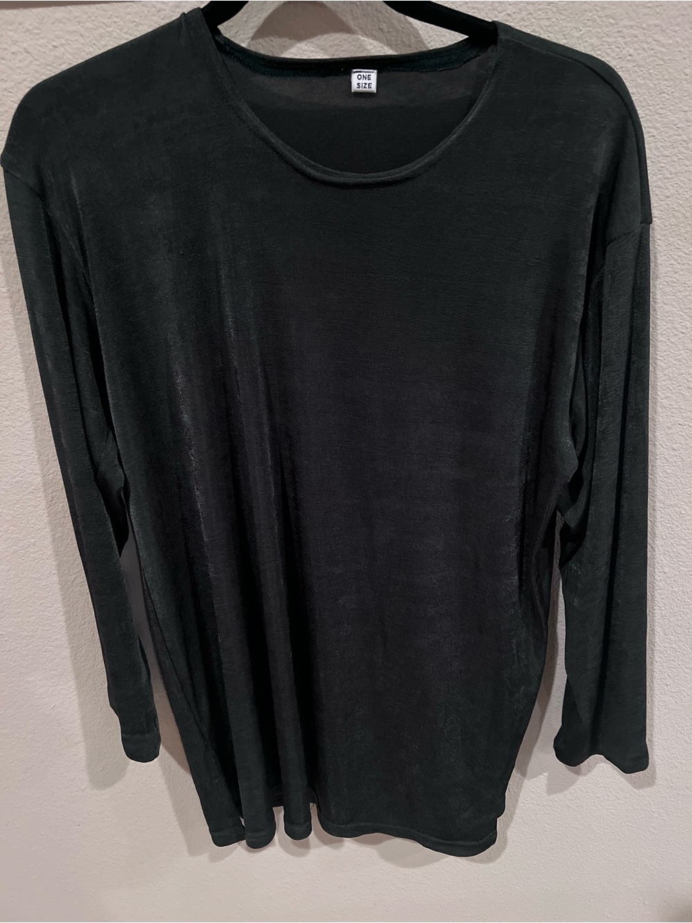 ONE/SIZE dark green Long Sleeve Relaxed Top